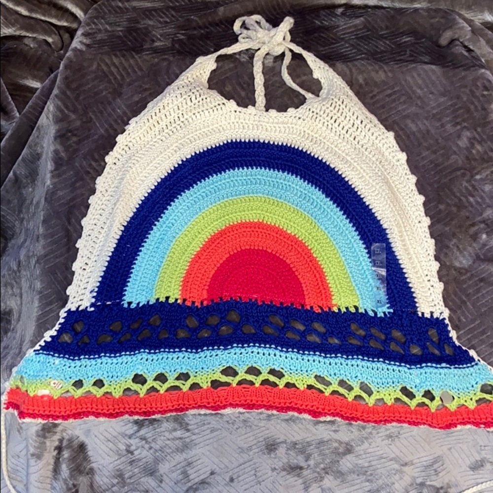 Crochet Rainbow Halter